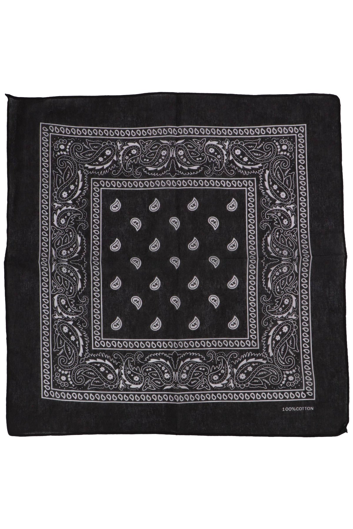 Classic Paisley Print Square Cotton Bandana