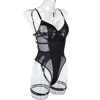 Backless Bodysuit with Garters