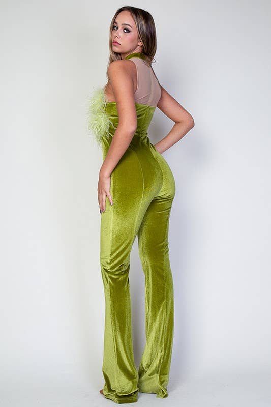 Fuzzy Velvet Jumpsuit