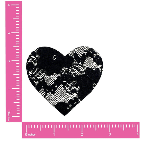 Vogue Black Lace I Heart U Nipple Cover Pasties