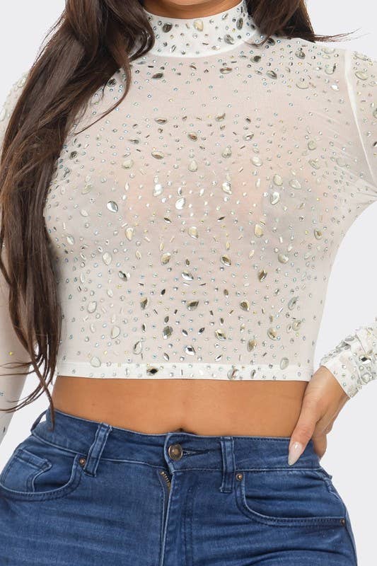 Teardrop Crystal Top