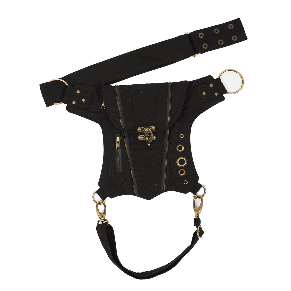 Bikers Sling-Hip Bag With thigh Belt