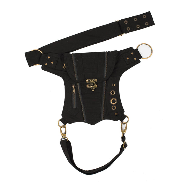 Bikers Sling-Hip Bag With thigh Belt