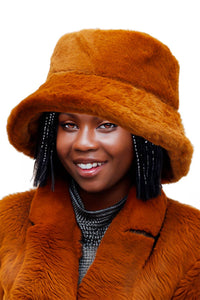 Oversized Fluffy Faux Fur Bucket Hat
