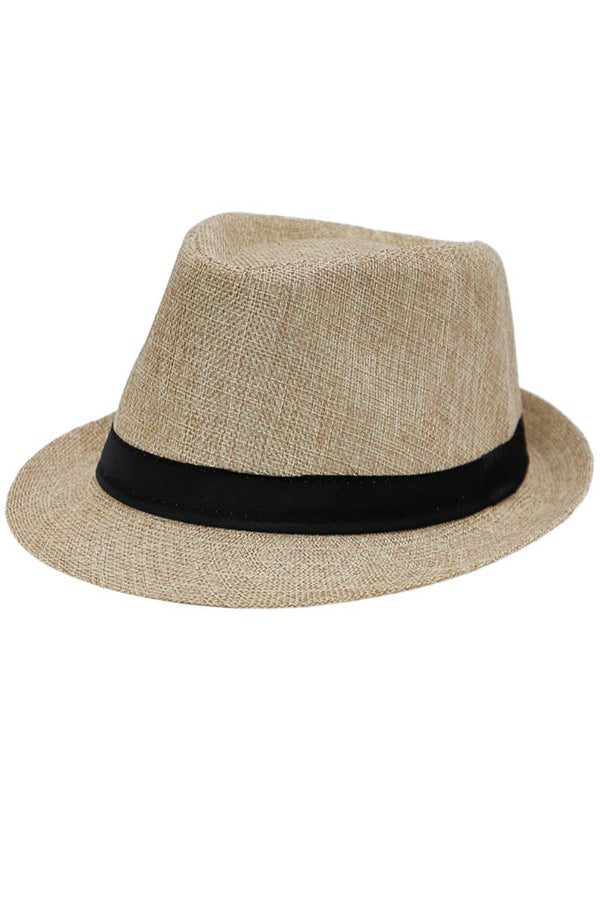 Open Weave Light Weight Flax Fabric Fedora