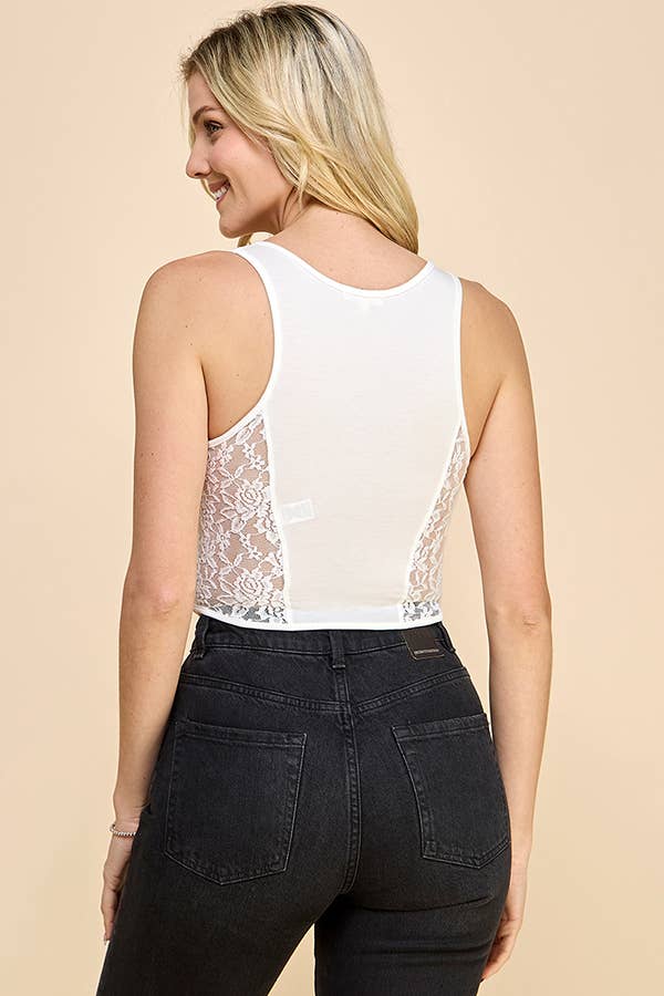 LACE-UP TANK TOP