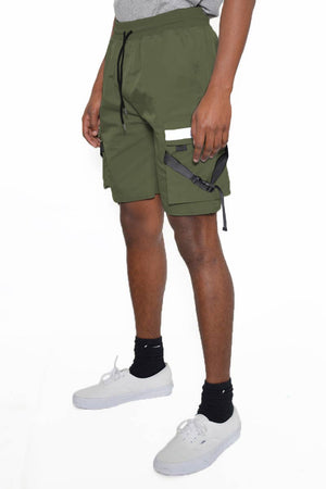 Tactical Shorts with Reflective Cargo Pocket