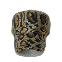 Party sequin leopard hat baseball cap