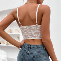 Lace Pleated Backless Bustier