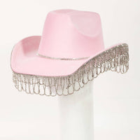 Intricate Rhinestone Curtain Fringe Cowboy Hat