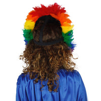 Feather Headdress Section With Sequins - Rainbow