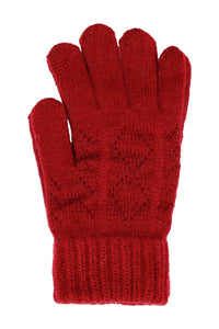 Diamond Vent Slit Fingertip Touchscreen Gloves