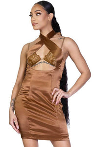 Layered Satin Dress