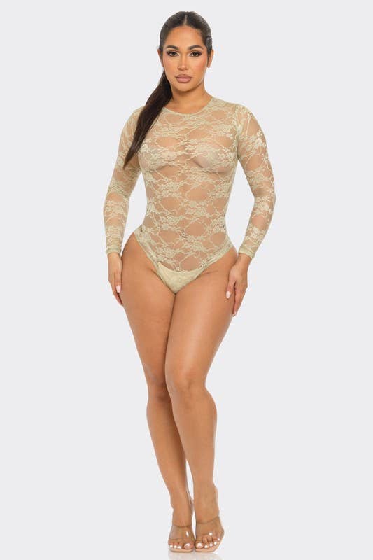 Mesh Bodysuit Print