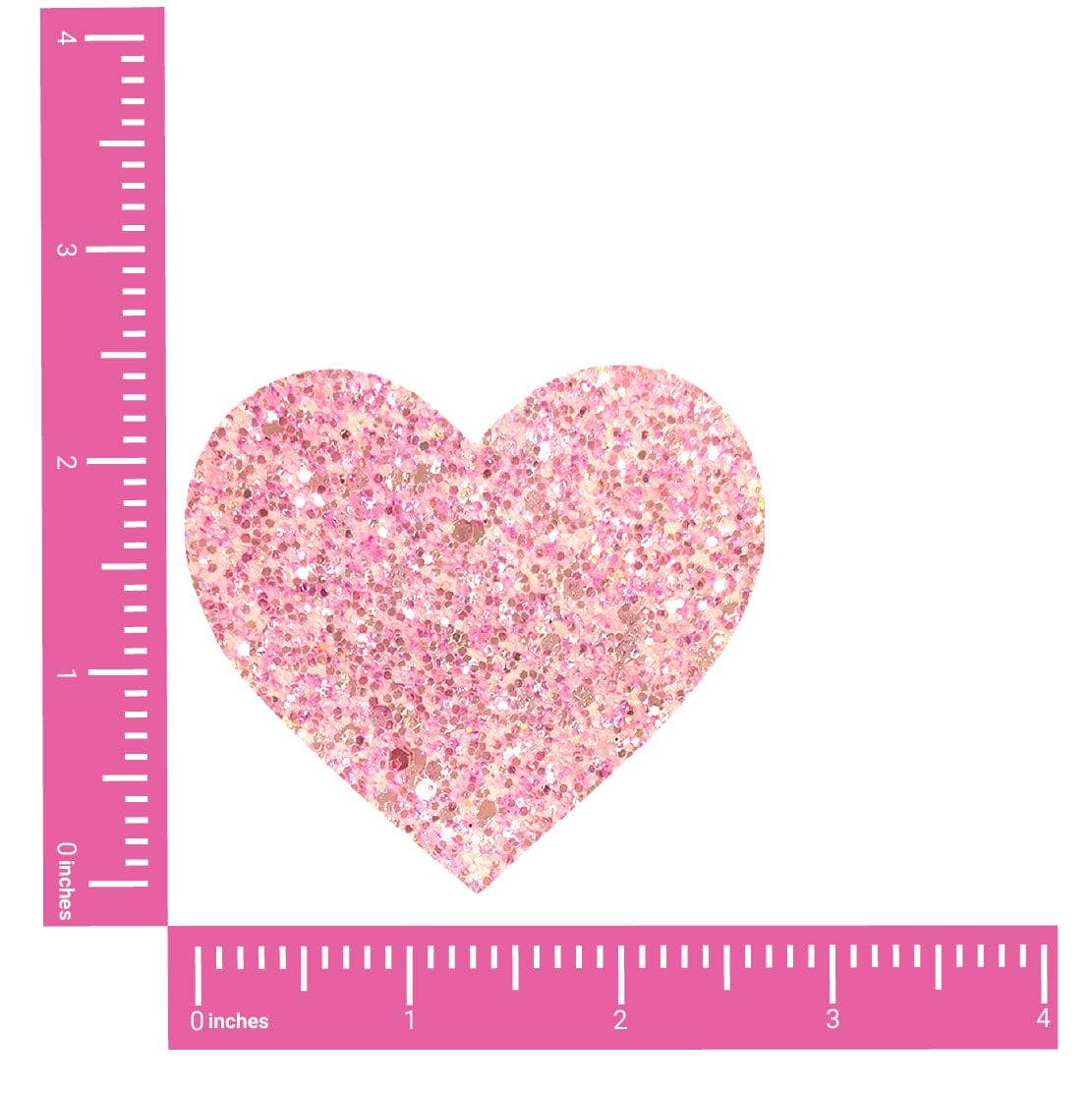 Powder Puff Pastel Baby Pink GlitterI Heart U Nipple Cover Pasties