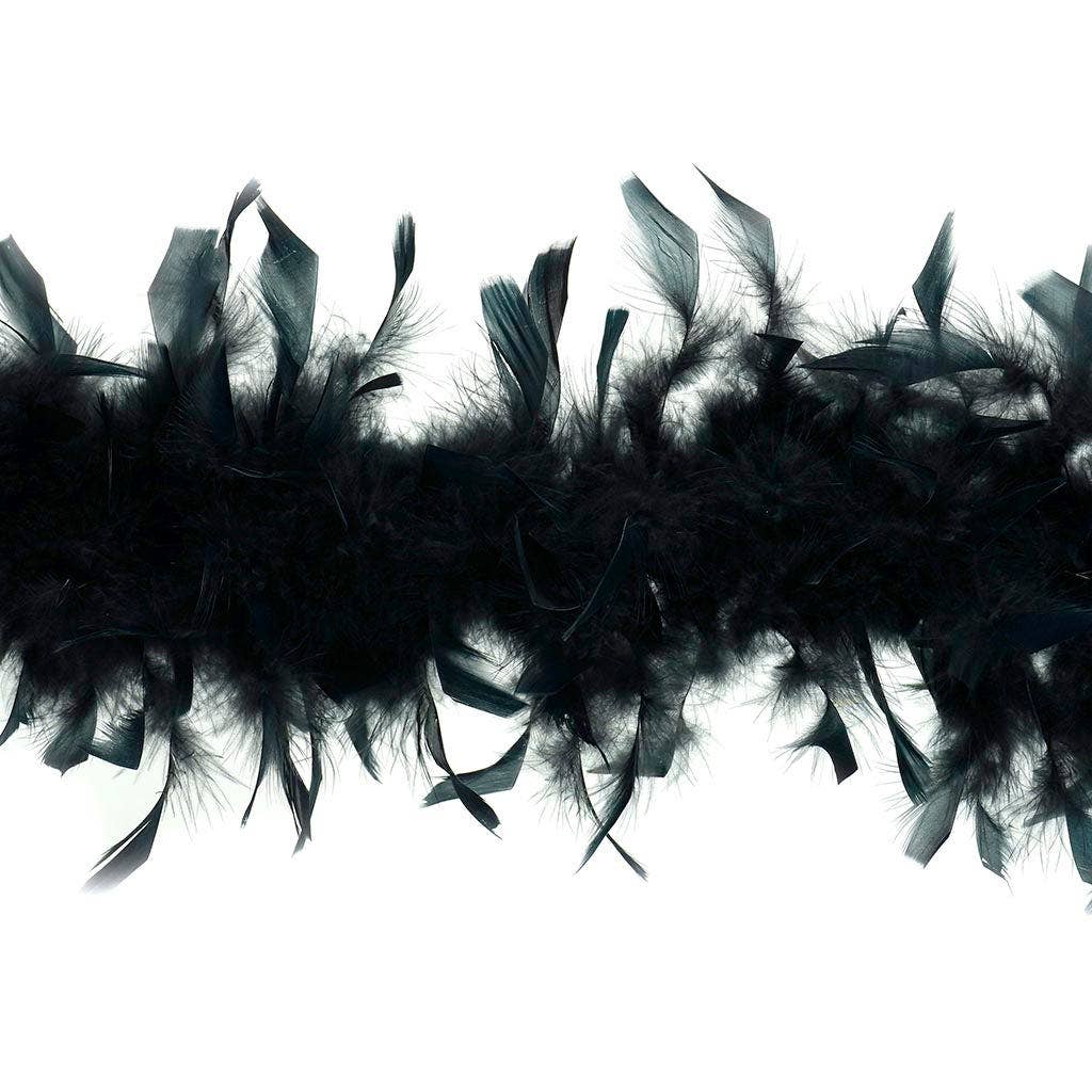 Chandelle Feather Boa - Lightweight - Black