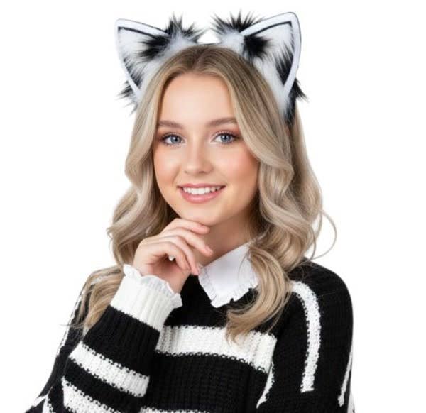 Black Furry  Ears
