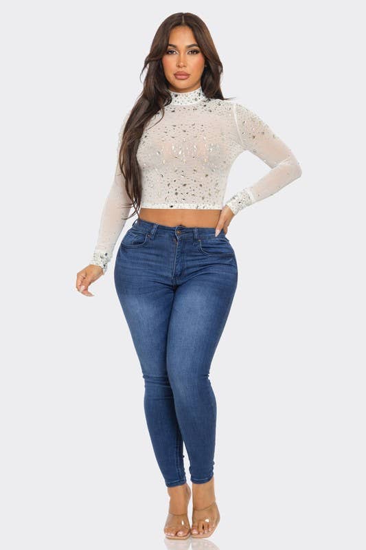Teardrop Crystal Top