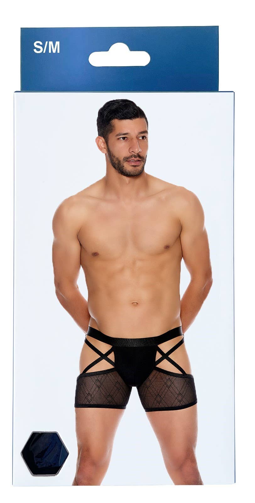 Men's Black Mesh Open Back Brief's