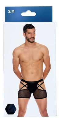 Men's Black Mesh Open Back Brief's
