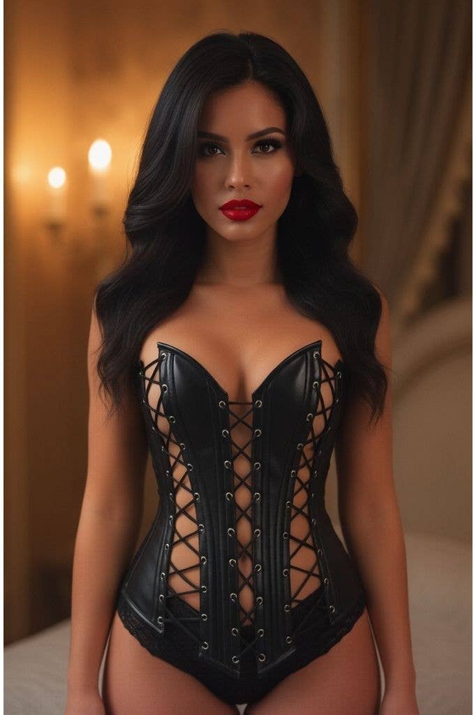 Lace-Up Steel Boned Over Bust Corset