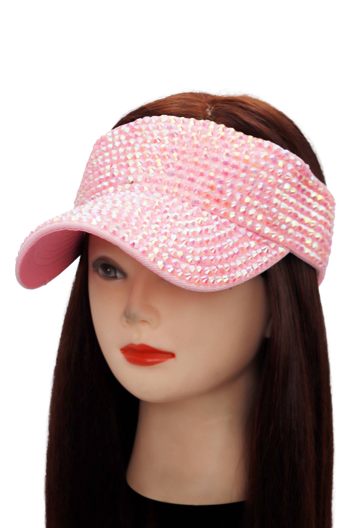 Rhinestone Velcro Back Visor