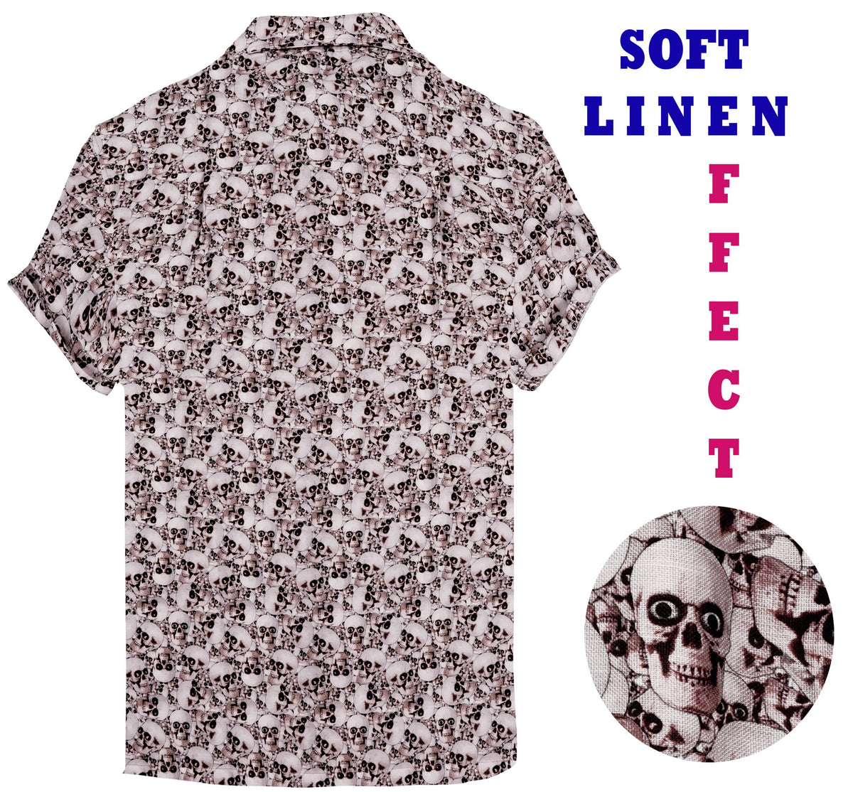 Mens Shirts White Skull