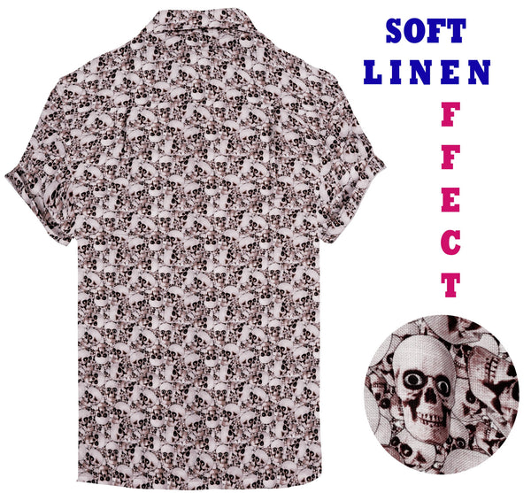 Mens Shirts White Skull