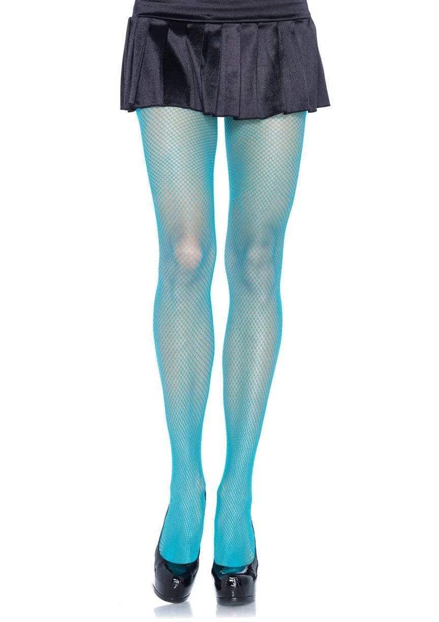 Risa Nylon Fishnet Tights: Neon Pink / One Size