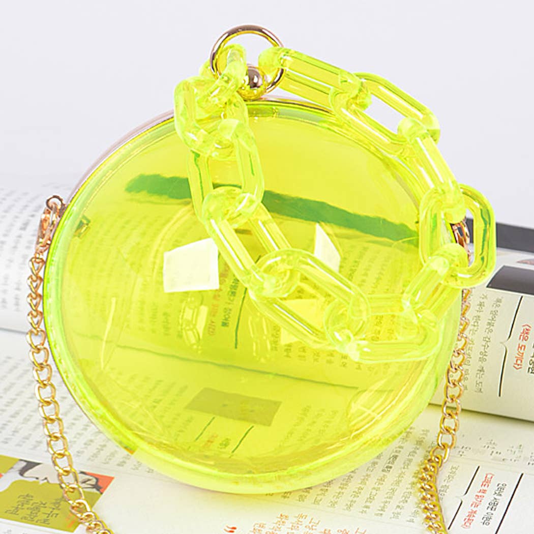 Round Clear Plastic W/Link Plastic Handle