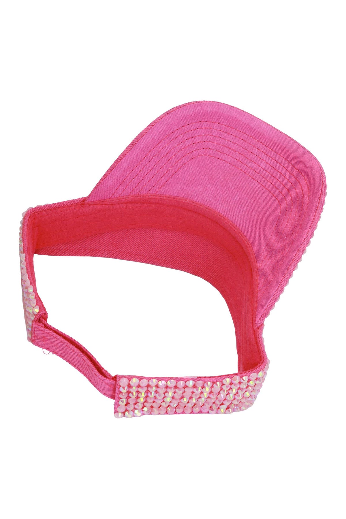Rhinestone Velcro Back Visor