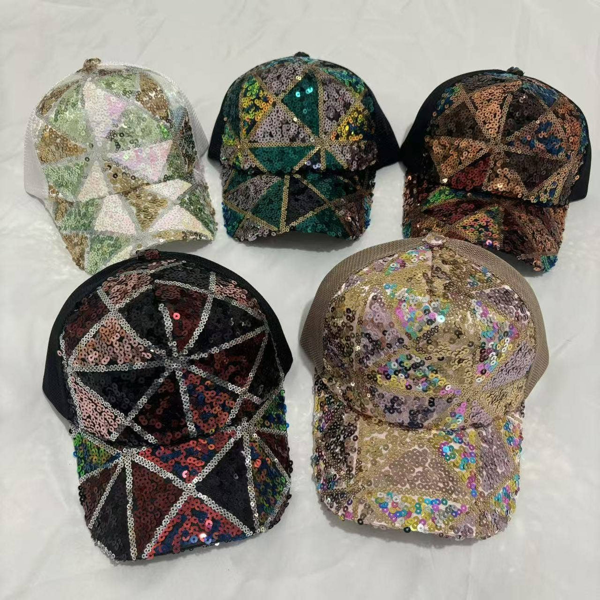 Sequin baseball cap