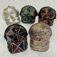 Sequin baseball cap