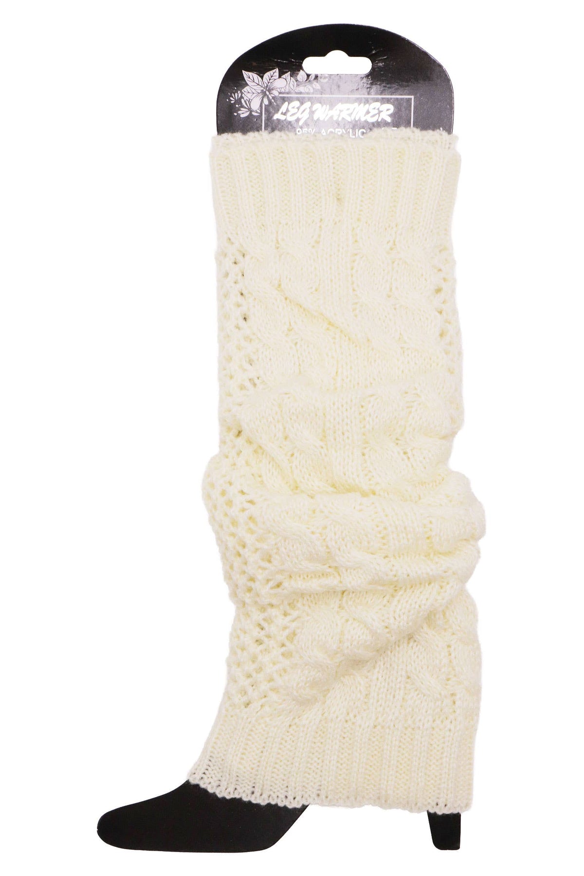 Women's Fishnet Cable Knitted Leg Warmers