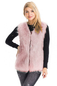 Angora Fur Vest with Hook