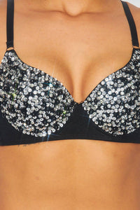 Sequin Pearl Bra