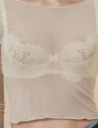 Sheer Mesh Crop Top