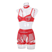 See Through Set with Garter Shorts