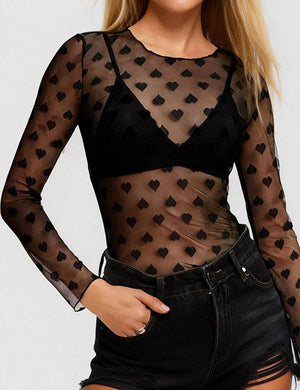 Heart Sheer Top