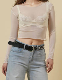 Sheer Mesh Crop Top