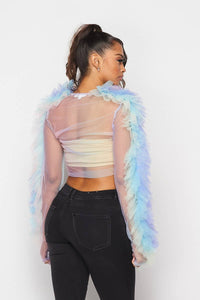 Tulle Ruffle Shrug