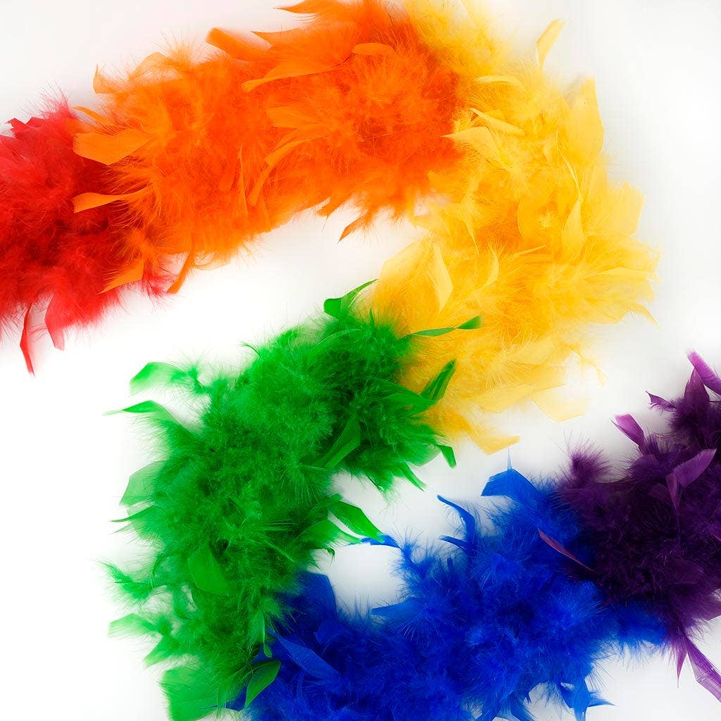 Feather Boa - Lightweight - Rainbow Sectional