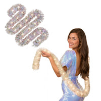 Light Up Sparkle Queen Tinsel Boa Warm White LEDs