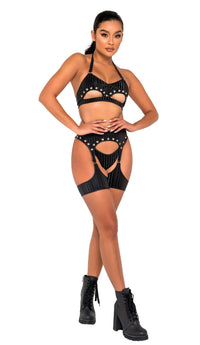 Studded Garter Belt
