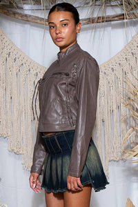 Studded Zip Up Jacket