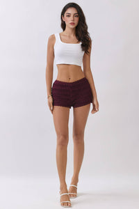 STRETCH FRILL LACE SHORTS