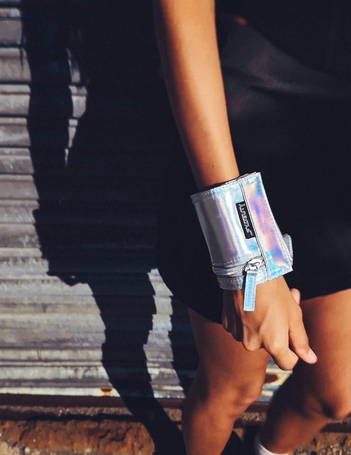 Wrist Wallet Laser Silver