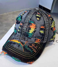 Ripped Denim Baseball Cap