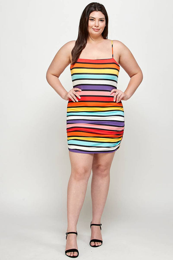 Rainbow Stripe Dress