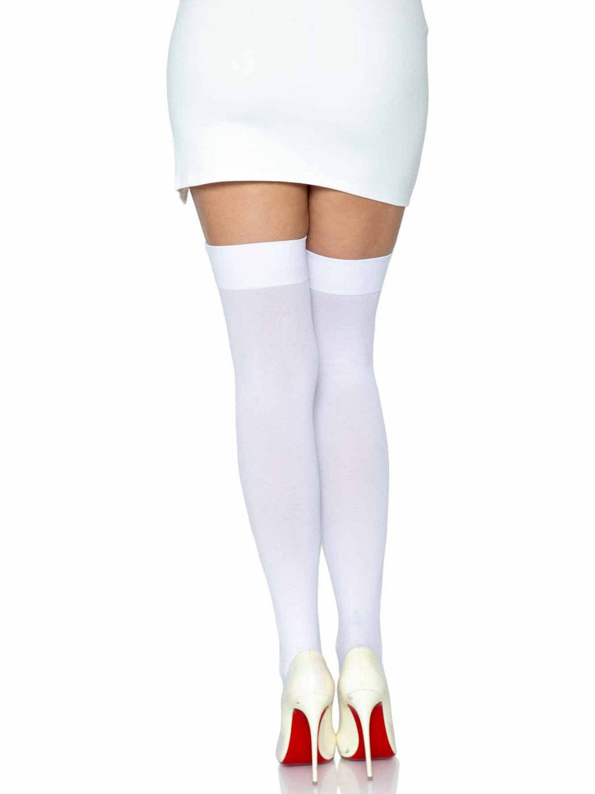Luna Thigh High Stockings: White / One Size